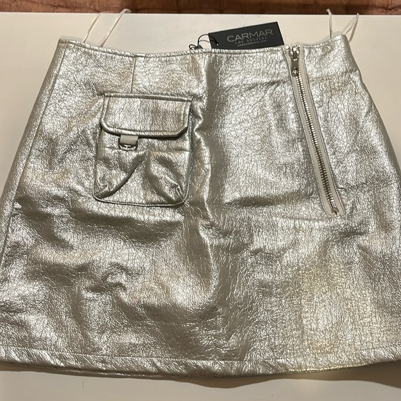 Carmar Dresses & Skirts - Carmar Los Angeles Silver Mini Skirt